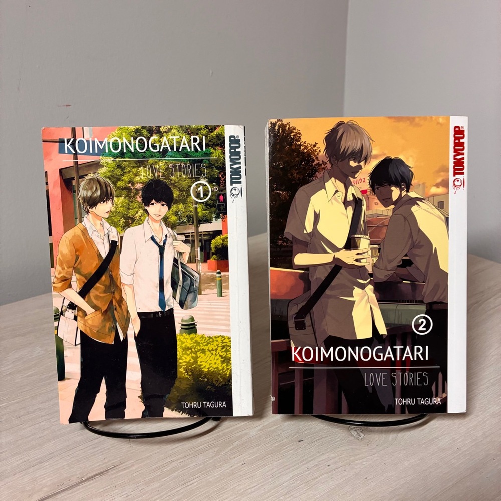 Koimonogatari Love Stories BL Manga Set Romantic Anime Vol 1 2 PB